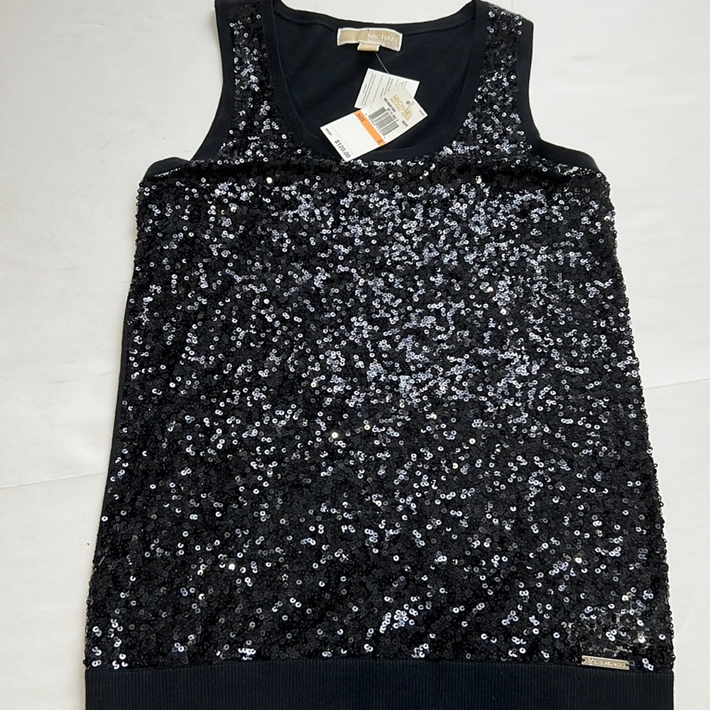 New with tag navy sequin top from Michael Kors size S